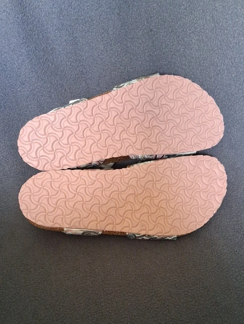 Birkenstock Paisley Double Buckle Sandals - Cream & Teal Size 33 Girl/ 21 Cm